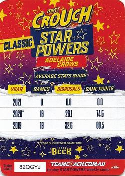 2022 AFL TeamCoach - Star Powers Silver #SP-04 Matt Crouch Back